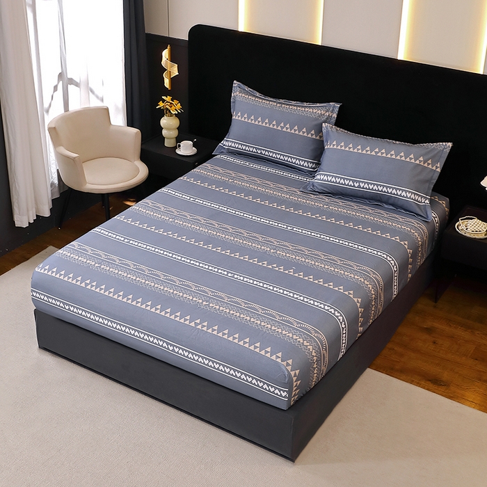 91家纺网 家纺一手货源 找家纺 晶缦家纺 2025叶语系·纯棉活性全棉磨毛单笠单品床笠床笠单件 维卡斯灰