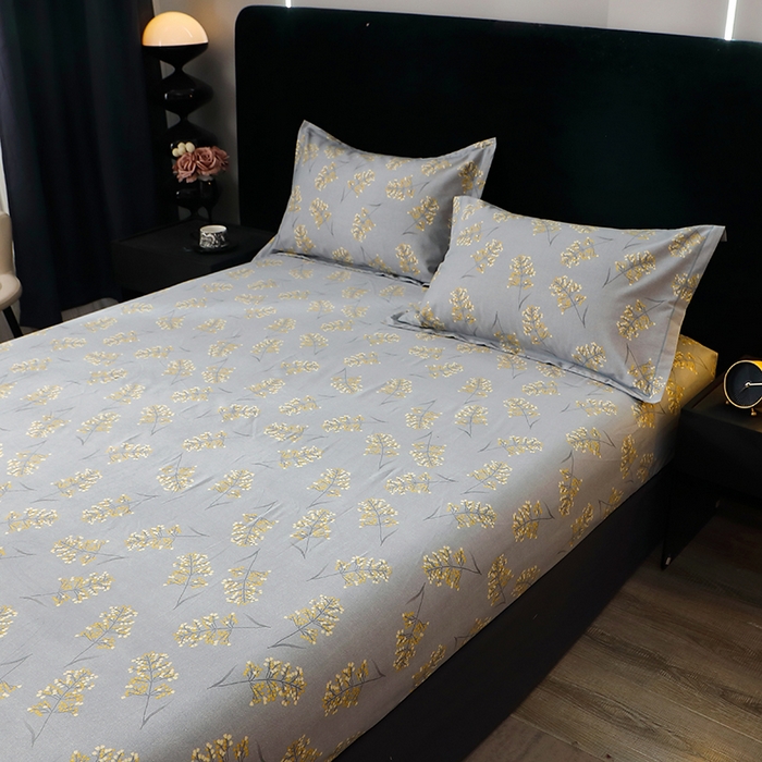 91家纺网 家纺一手货源 找家纺 晶缦家纺 2025叶语系·纯棉活性全棉磨毛单笠单品床笠床笠单件 絮语 绿