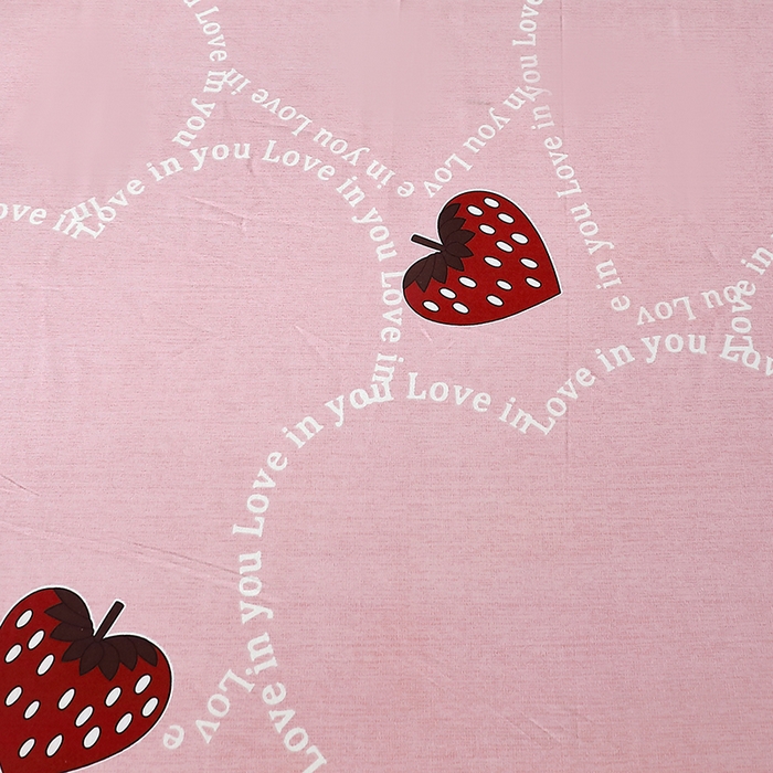 91家纺网 家纺一手货源 找家纺 晶缦家纺 2025叶语系·纯棉活性全棉磨毛单笠单品床笠床笠单件 炫动草莓粉