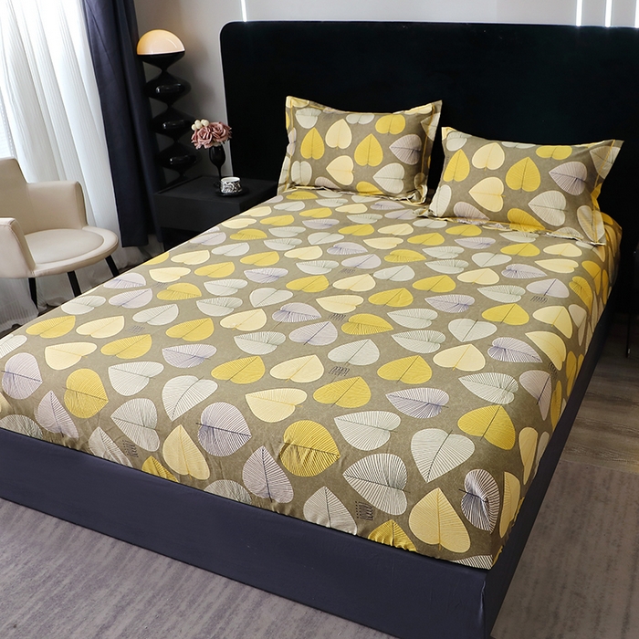 91家纺网 家纺一手货源 找家纺 晶缦家纺 2025叶语系·纯棉活性全棉磨毛单笠单品床笠床笠单件 叶语聆风