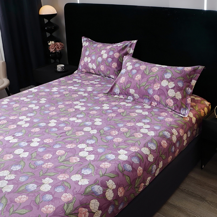 91家纺网 家纺一手货源 找家纺 晶缦家纺 2025叶语系·纯棉活性全棉磨毛单笠单品床笠床笠单件 拥抱花季