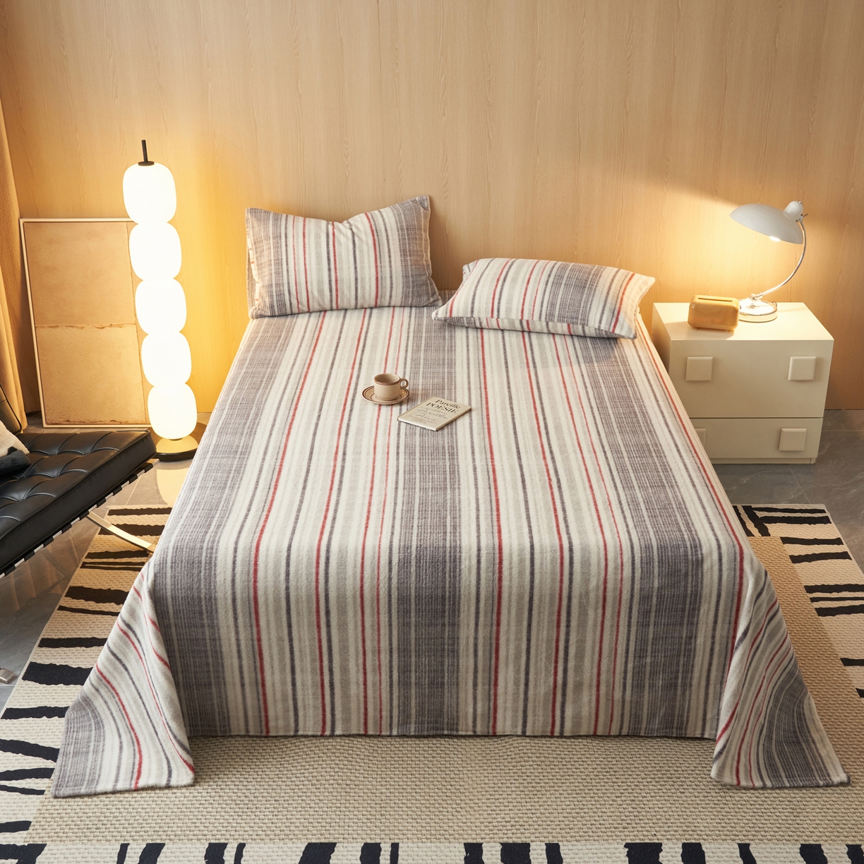 91家纺网 家纺一手货源 找家纺 早晨家纺 2025新款未末款仿羊绒牛奶绒床单 未末-彩纹