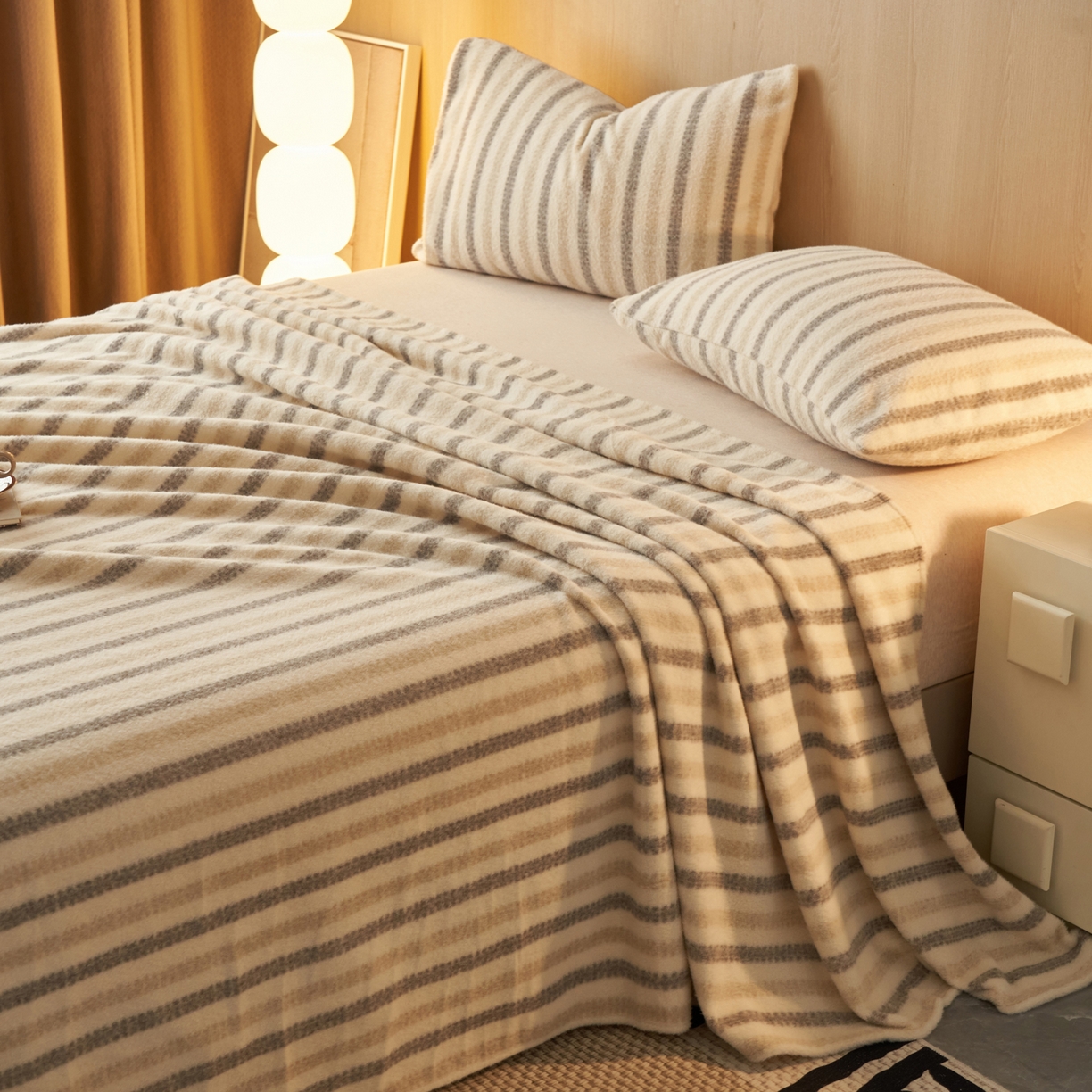 91家纺网 家纺一手货源 找家纺 早晨家纺 2025新款未末款仿羊绒牛奶绒床单 未末-浅棕