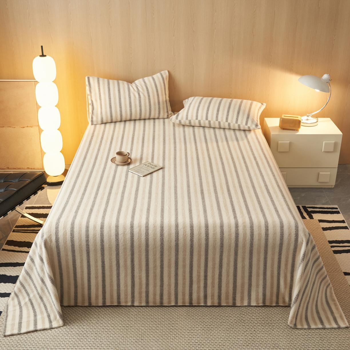 早晨家纺 2025新款未末款仿羊绒牛奶绒床单 未末-浅棕