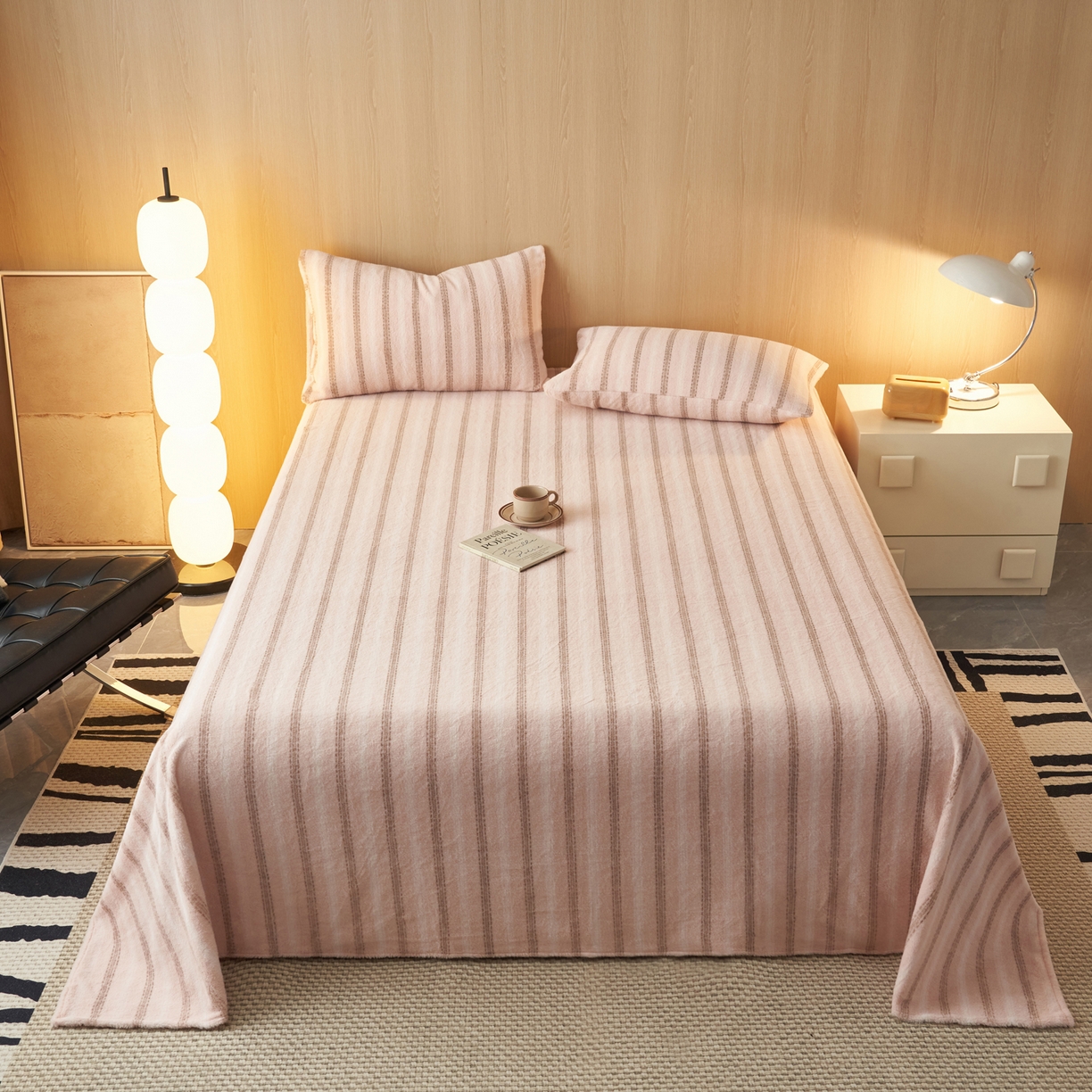 早晨家纺 2025新款未末款仿羊绒牛奶绒床单 未末-柔粉