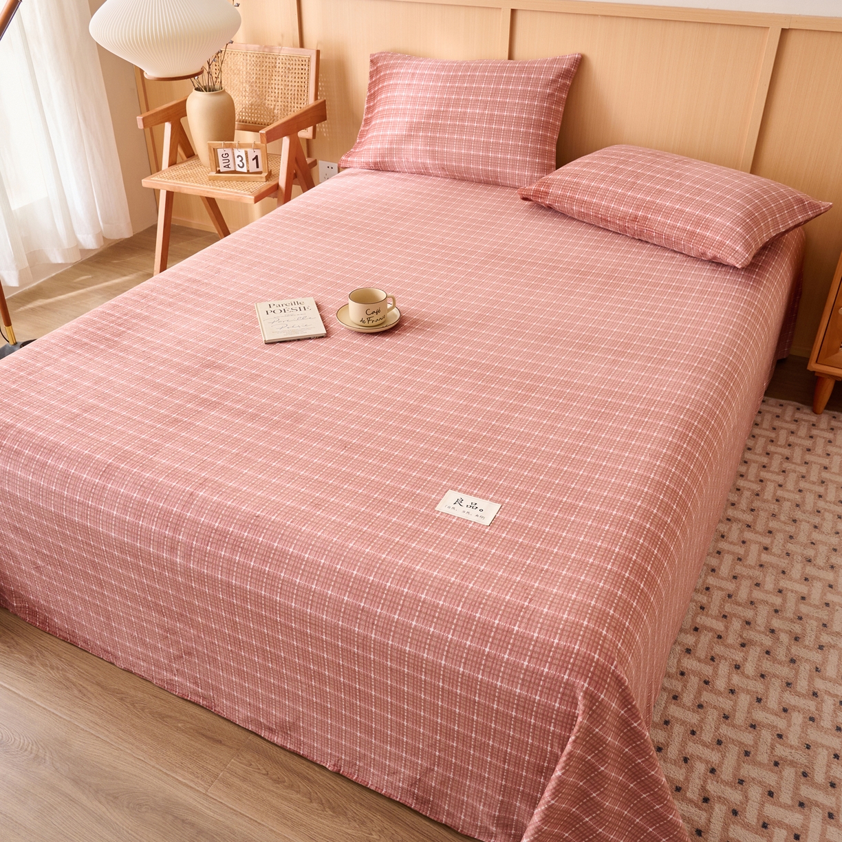 91家纺网 家纺一手货源 找家纺 早晨家纺 2025新款野牧款高克重牛奶绒印花单床单系列 野牧-香风焦糖