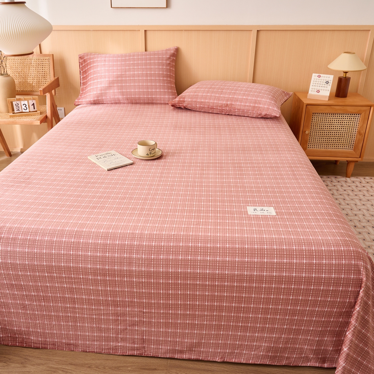 91家纺网 家纺一手货源 找家纺 早晨家纺 2025新款野牧款高克重牛奶绒印花单床单系列 野牧-香风焦糖