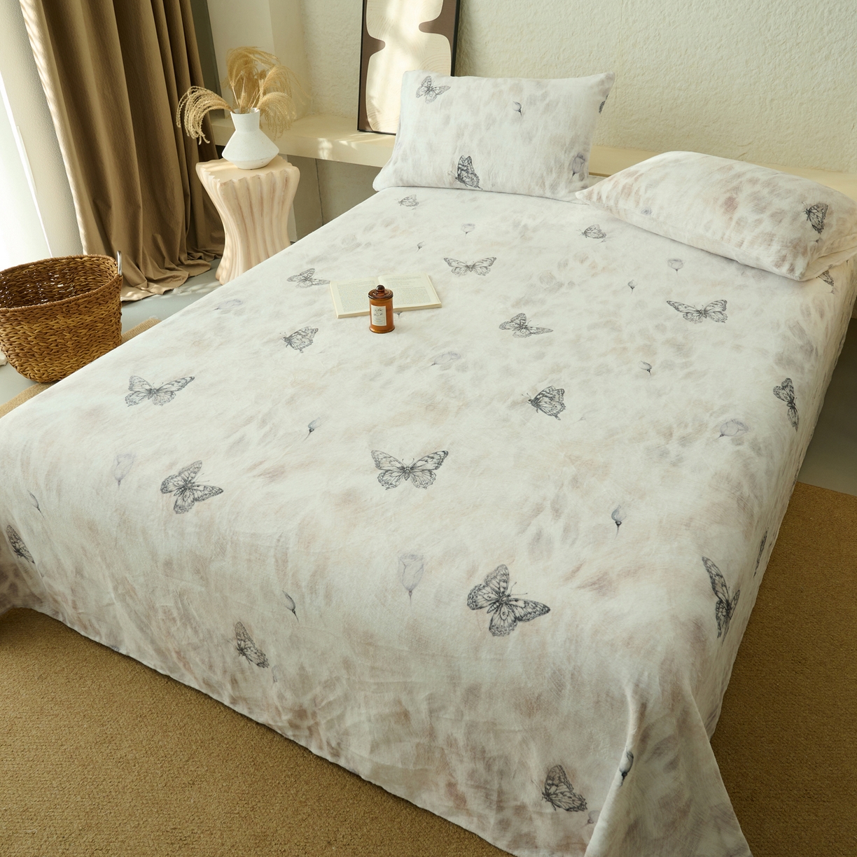 91家纺网 家纺一手货源 找家纺 （总）早晨家纺 2025新款数码印花高克重牛奶单床单