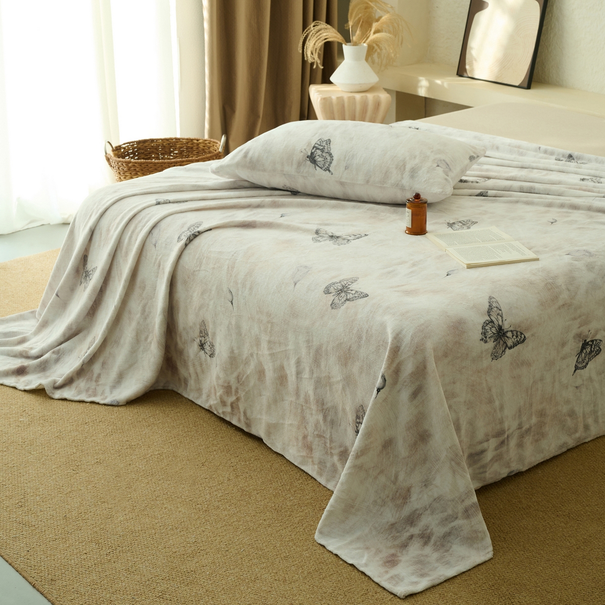 91家纺网 家纺一手货源 找家纺 （总）早晨家纺 2025新款数码印花高克重牛奶单床单