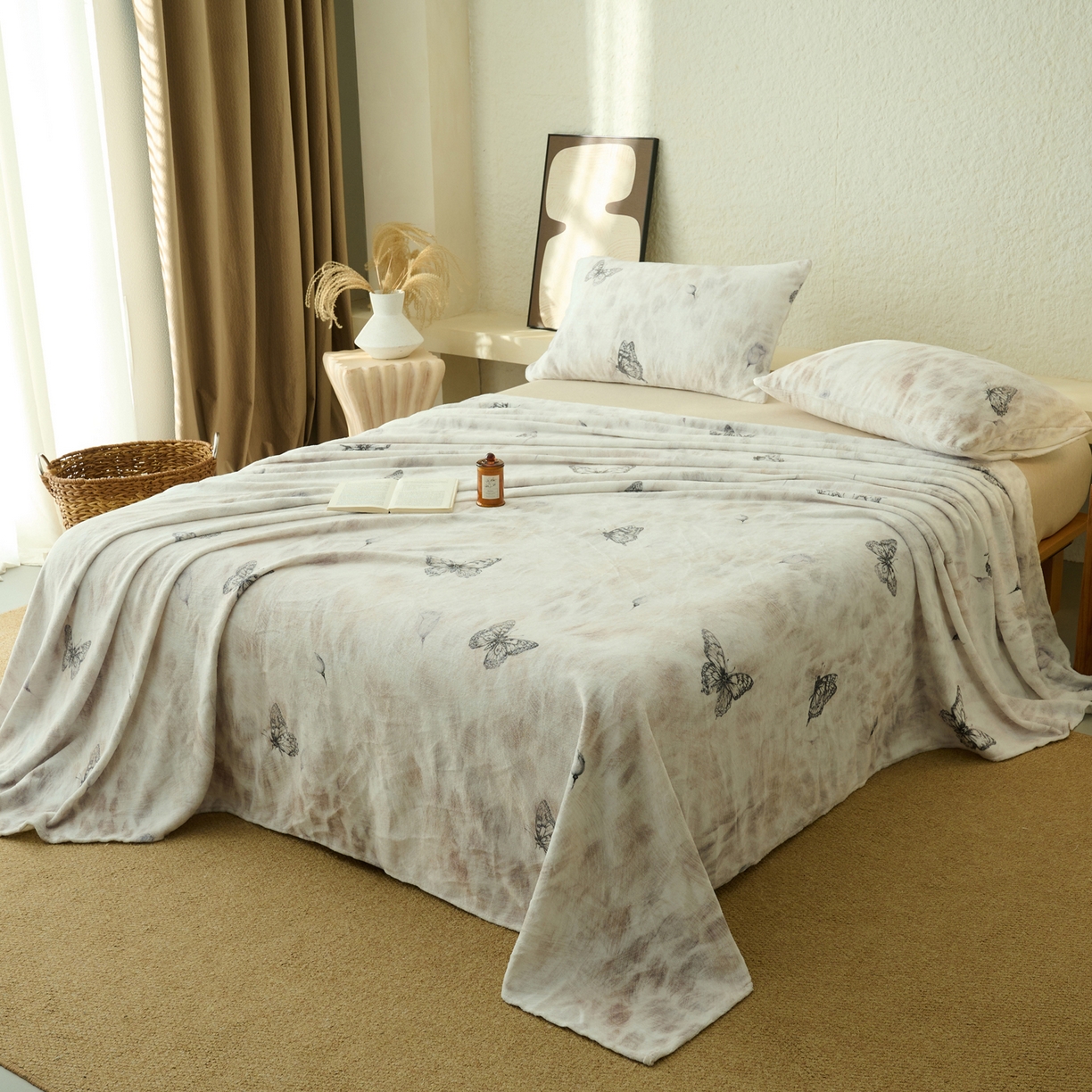 91家纺网 家纺一手货源 找家纺 （总）早晨家纺 2025新款数码印花高克重牛奶单床单