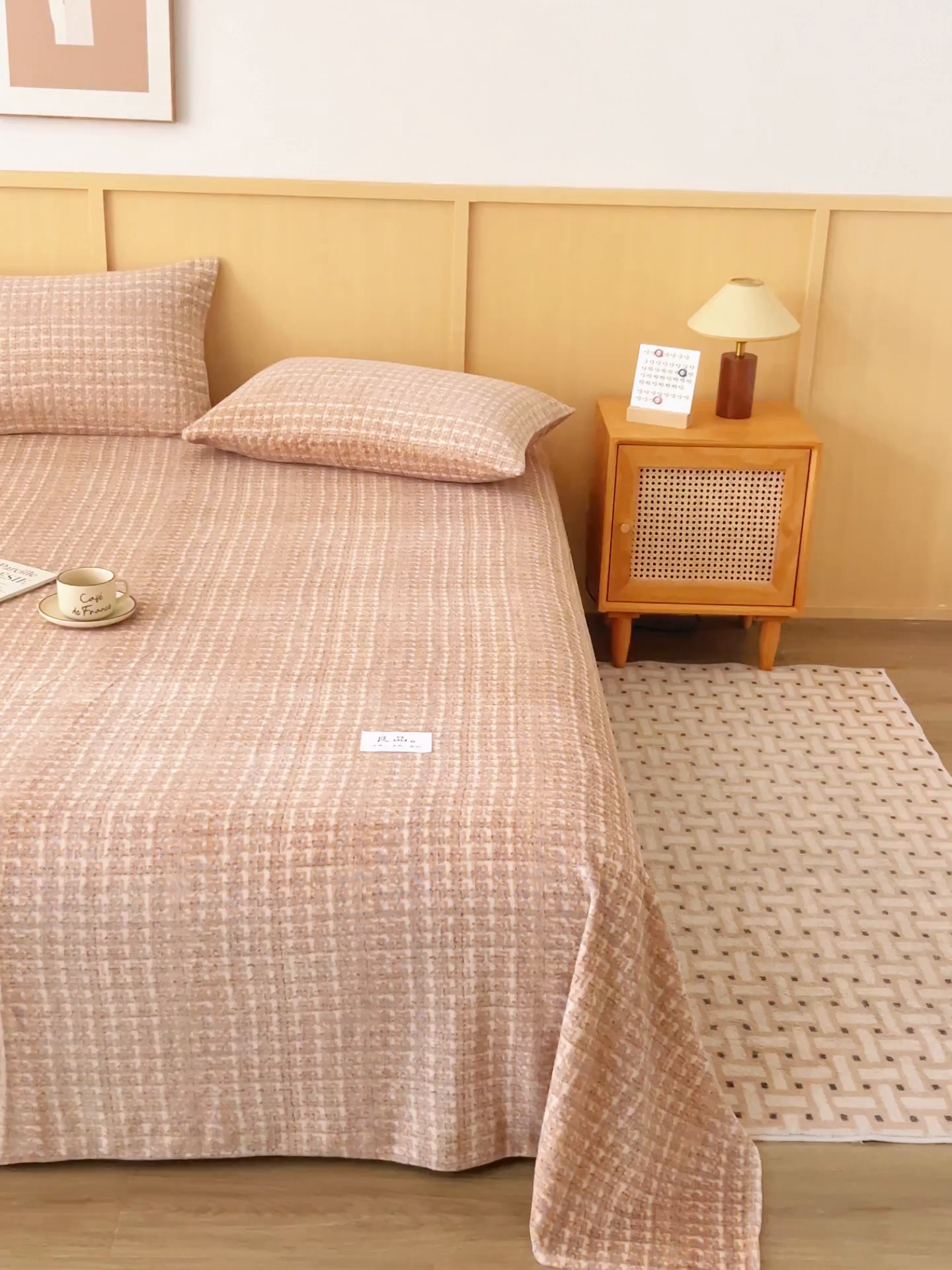 91家纺网 家纺一手货源 找家纺 早晨家纺 2025新款野牧款高克重牛奶绒印花单床单系列 野牧-香风驼