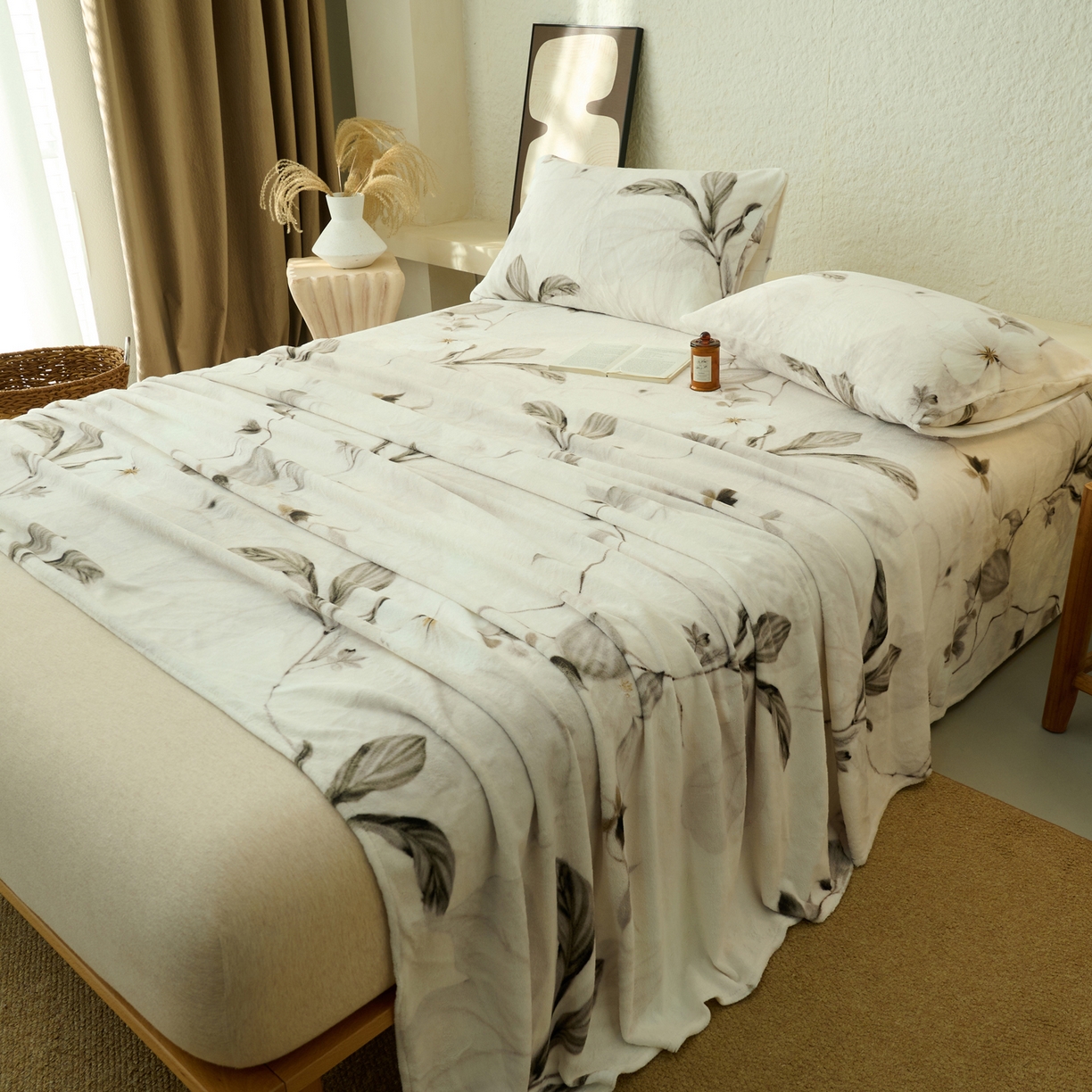 91家纺网 家纺一手货源 找家纺 早晨家纺 2025新款数码印花高克重牛奶单床单 素枝