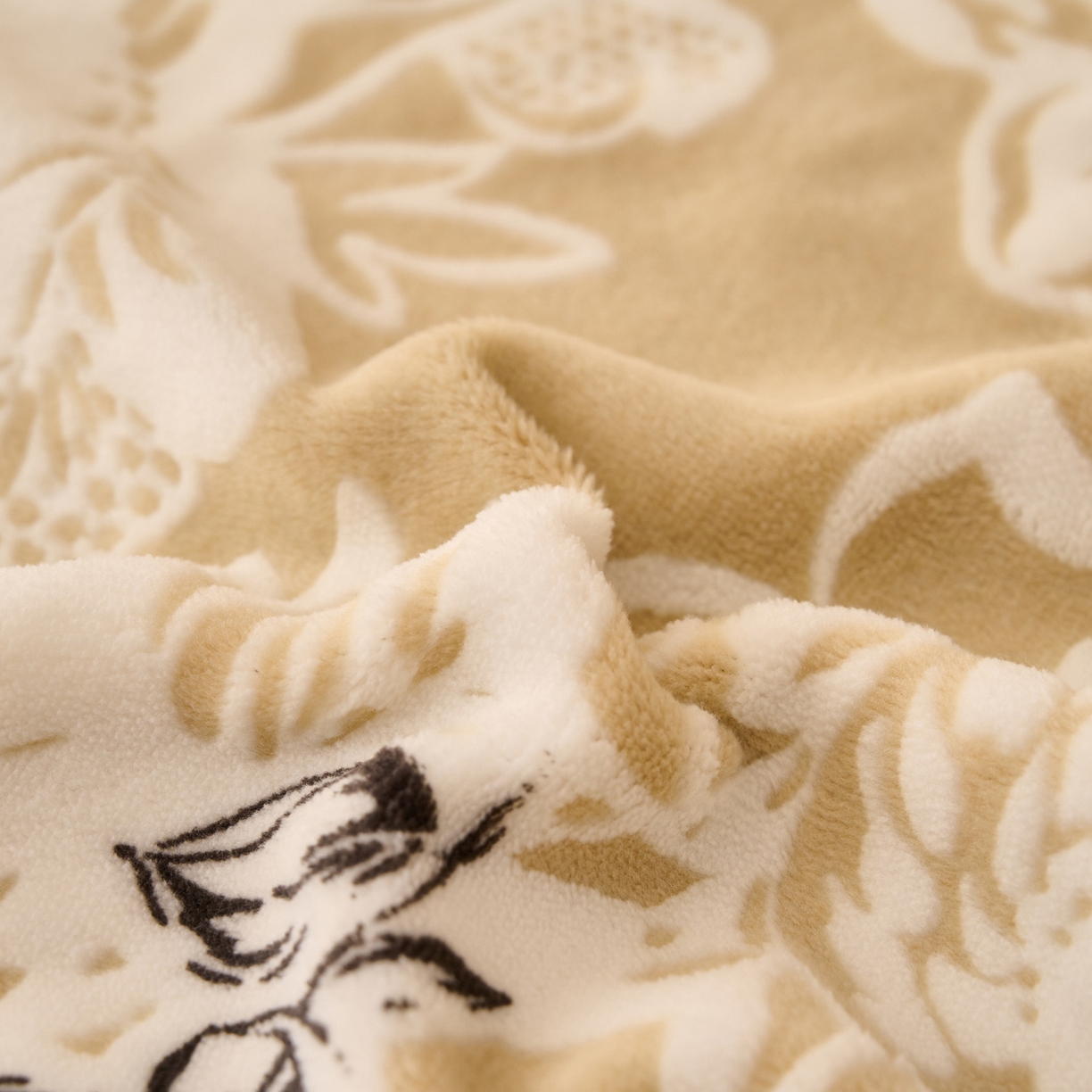 91家纺网 家纺一手货源 找家纺 早晨家纺 2025新款高克重牛奶绒烂花单床笠 雅庭花叙