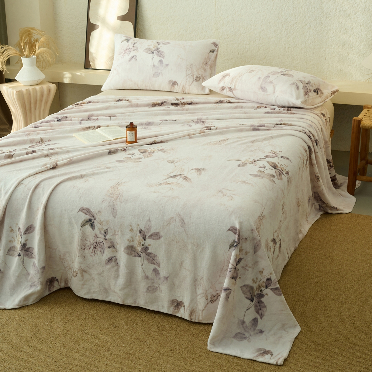 91家纺网 家纺一手货源 找家纺 早晨家纺 2025新款数码印花高克重牛奶单床单 疏影