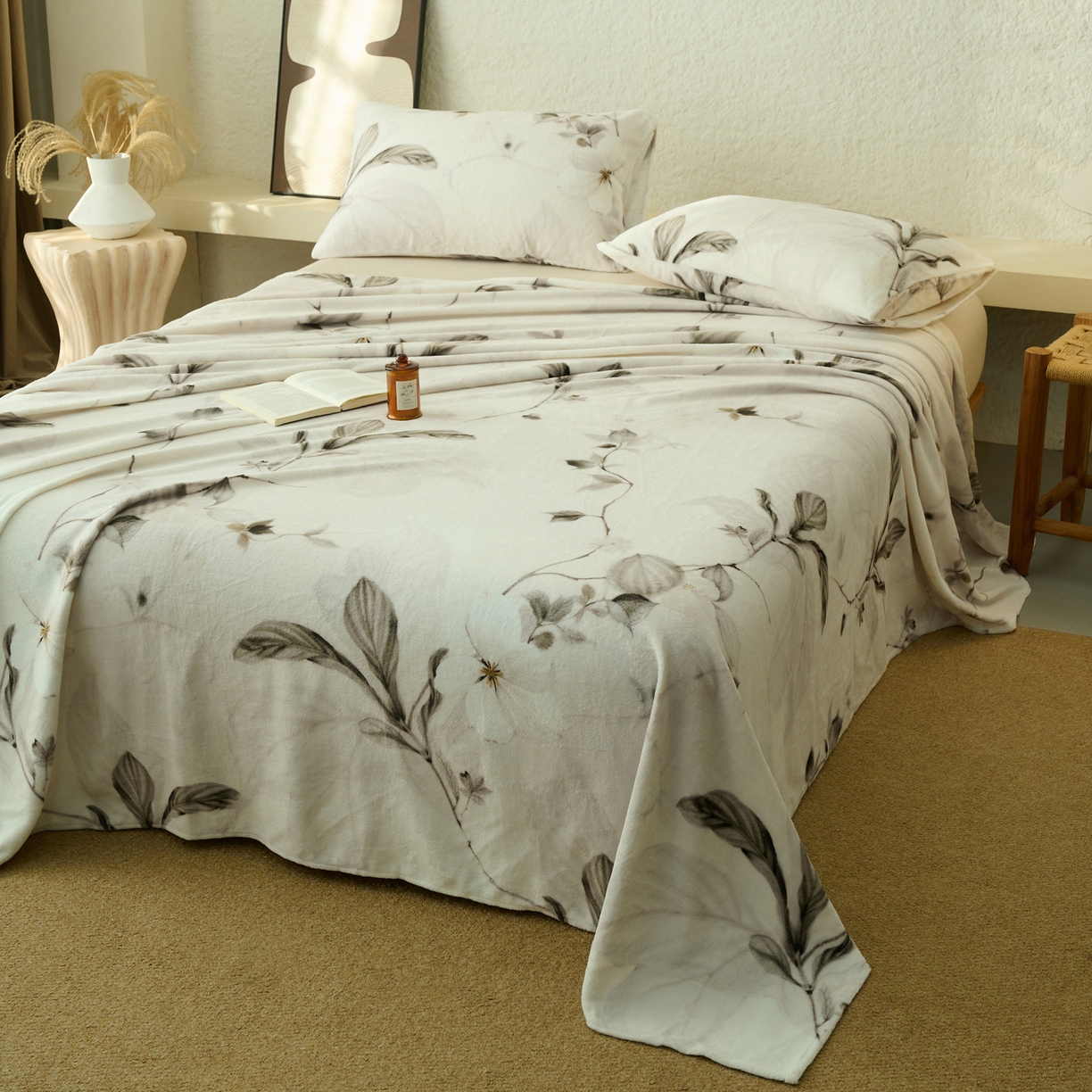 91家纺网 家纺一手货源 找家纺 早晨家纺 2025新款数码印花高克重牛奶单床单 素枝