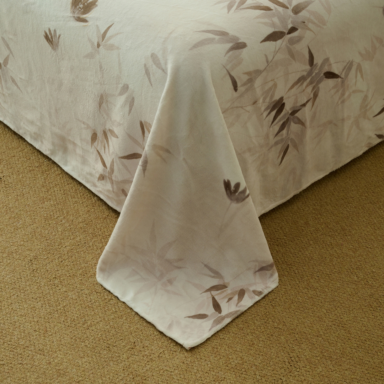 91家纺网 家纺一手货源 找家纺 早晨家纺 2025新款数码印花高克重牛奶单床单 竹影