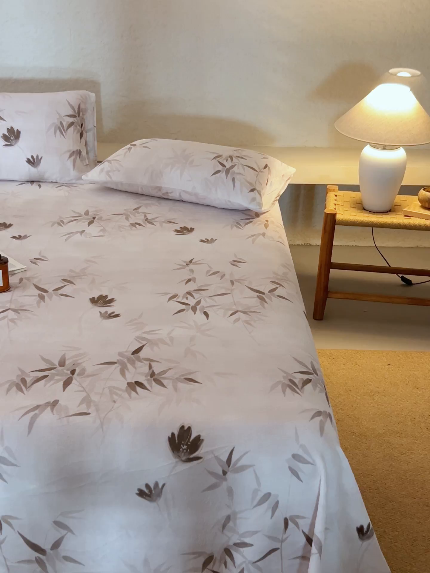 91家纺网 家纺一手货源 找家纺 早晨家纺 2025新款数码印花高克重牛奶单床单 竹影