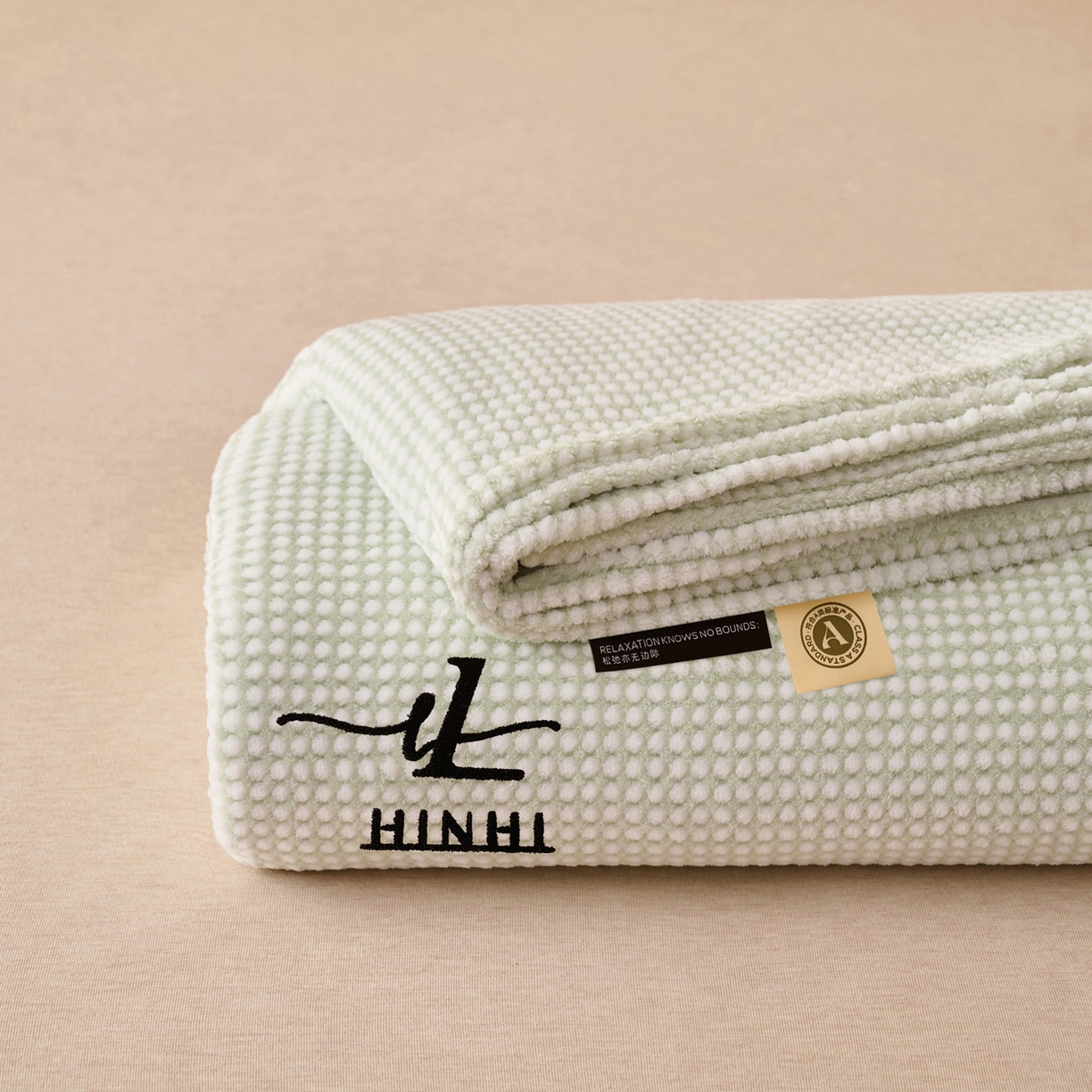 早晨家纺 2025新款深蓝款高克重牛奶绒阳离子提花单床单系列 深蓝-绿