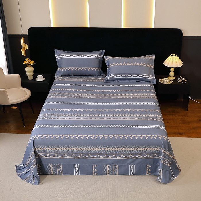 91家纺网 家纺一手货源 找家纺 （总）2025新款叶语系-活性全棉磨毛床单单件 加厚保暖印花纯棉磨毛床单单床单单品床单斜纹