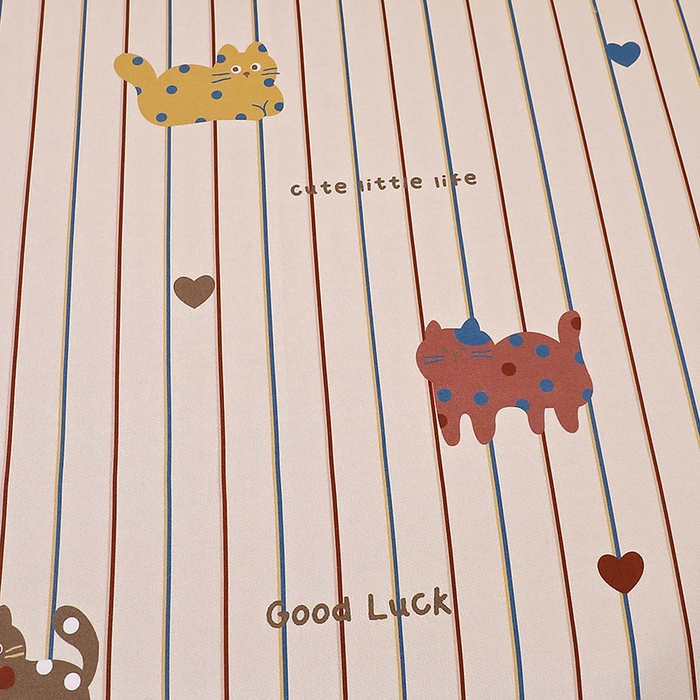 91家纺网 家纺一手货源 找家纺 晶缦家纺 2025叶语系·纯棉活性全棉磨毛单床单单品床单床单单件 可爱猫