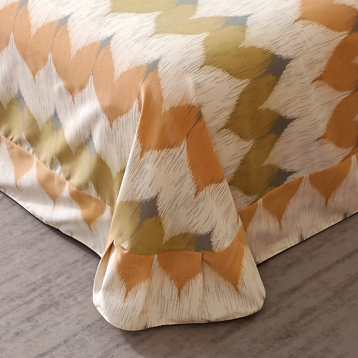 91家纺网 家纺一手货源 找家纺 晶缦家纺 2025叶语系·纯棉活性全棉磨毛单床单单品床单床单单件 浪漫味道桔