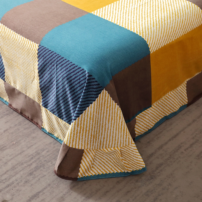 91家纺网 家纺一手货源 找家纺 晶缦家纺 2025叶语系·纯棉活性全棉磨毛单床单单品床单床单单件 魔方城