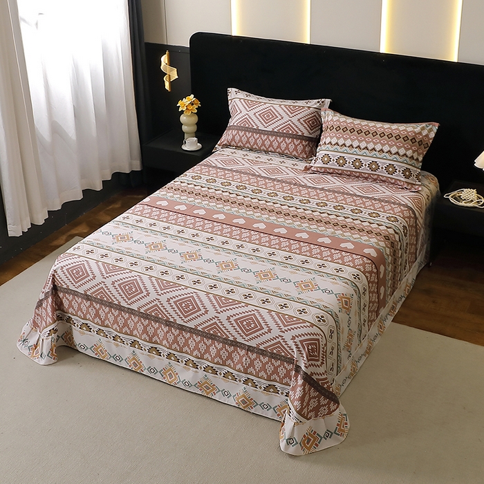 91家纺网 家纺一手货源 找家纺 晶缦家纺 2025叶语系·纯棉活性全棉磨毛单床单单品床单床单单件 慕恋