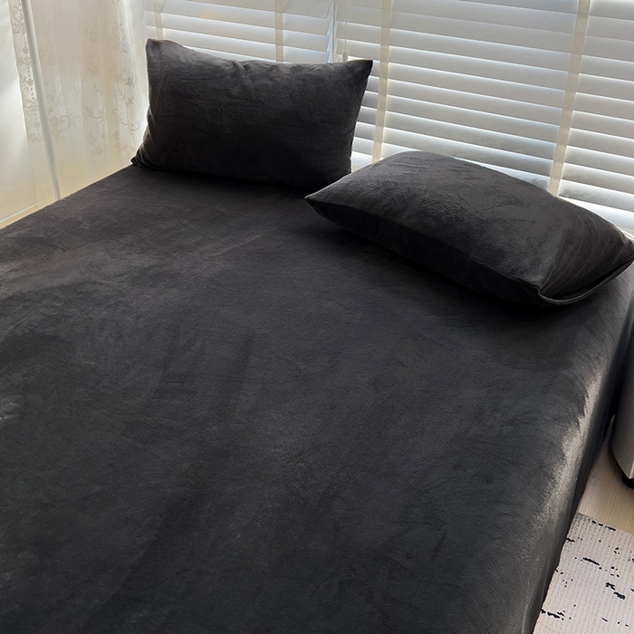 91家纺网 家纺一手货源 找家纺 名品家纺 2025新款新款加厚牛奶绒床单牛奶绒-奶黑