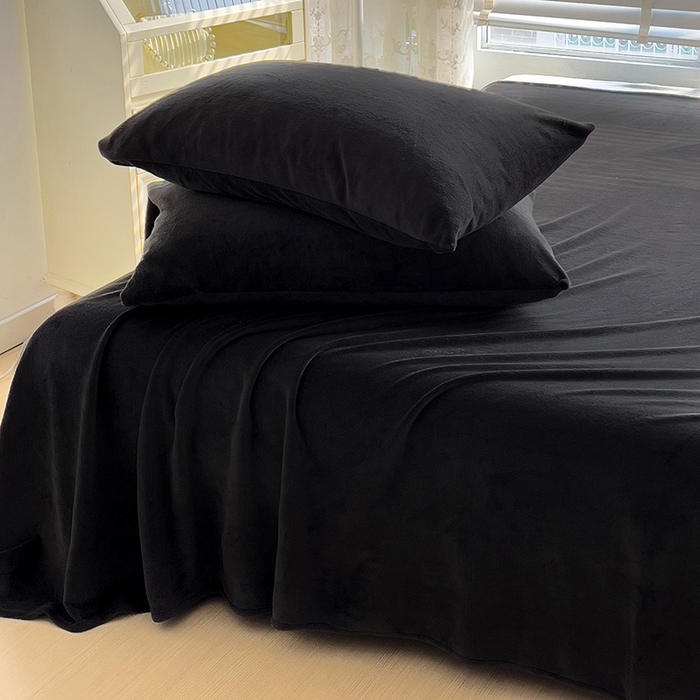 91家纺网 家纺一手货源 找家纺 名品家纺 2025新款新款加厚牛奶绒床单牛奶绒-奶黑