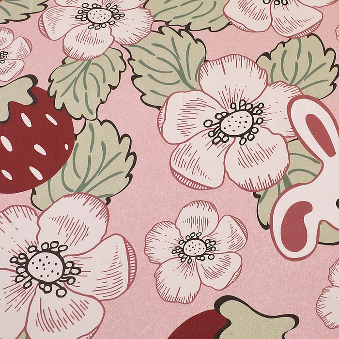 91家纺网 家纺一手货源 找家纺 晶缦家纺 2025叶语系·纯棉活性全棉磨毛单床单单品床单床单单件 兔宝贝粉