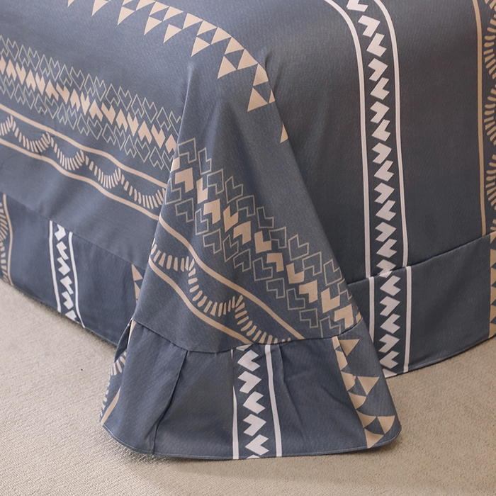 91家纺网 家纺一手货源 找家纺 晶缦家纺 2025叶语系·纯棉活性全棉磨毛单床单单品床单床单单件 维卡斯灰