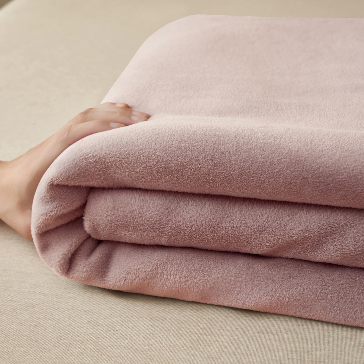 91家纺网 家纺一手货源 找家纺 早晨家纺 2025新款牛奶绒纯色单床单 牛奶绒-豆沙