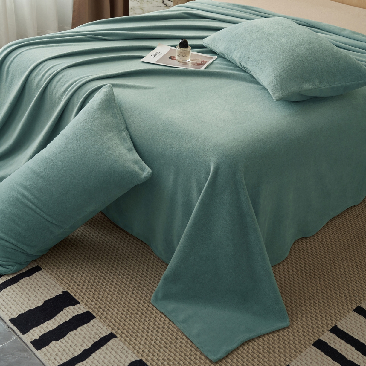 91家纺网 家纺一手货源 找家纺 （总）早晨家纺 2025新款牛奶绒纯色单床单