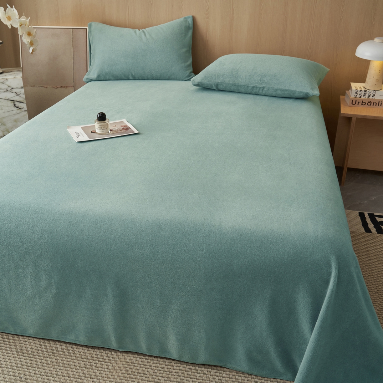 91家纺网 家纺一手货源 找家纺 （总）早晨家纺 2025新款牛奶绒纯色单床单