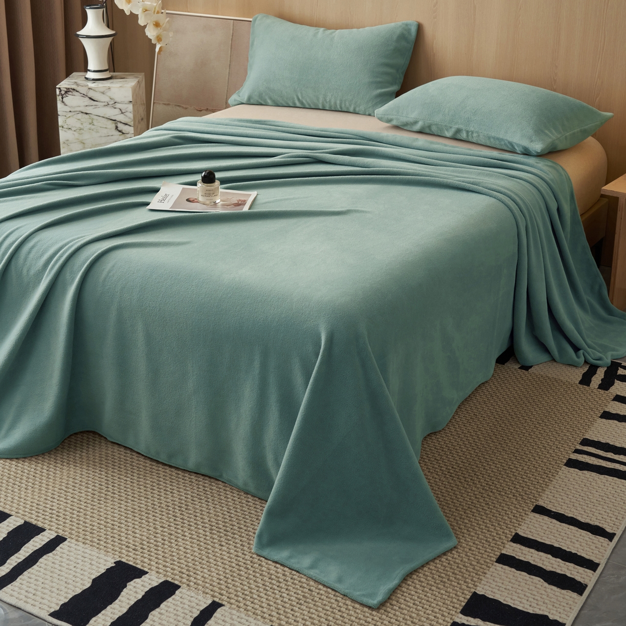 91家纺网 家纺一手货源 找家纺 （总）早晨家纺 2025新款牛奶绒纯色单床单