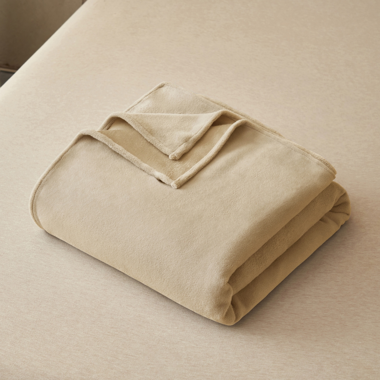 91家纺网 家纺一手货源 找家纺 早晨家纺 2025新款牛奶绒纯色单床单 牛奶绒-米驼