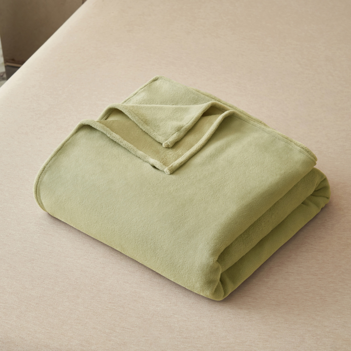91家纺网 家纺一手货源 找家纺 早晨家纺 2025新款牛奶绒纯色单床单 牛奶绒-草绿