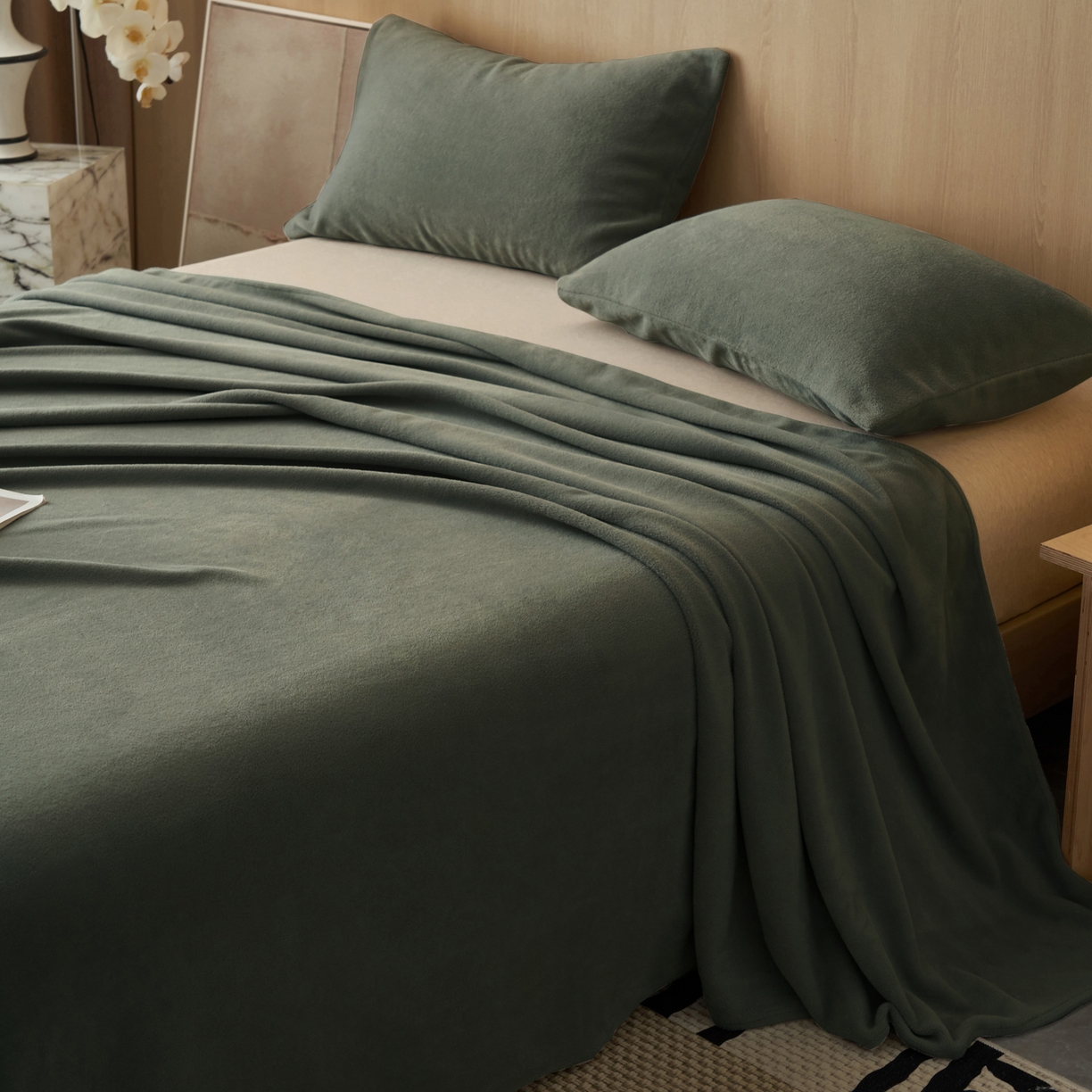 91家纺网 家纺一手货源 找家纺 早晨家纺 2025新款牛奶绒纯色单床单 牛奶绒-高级灰