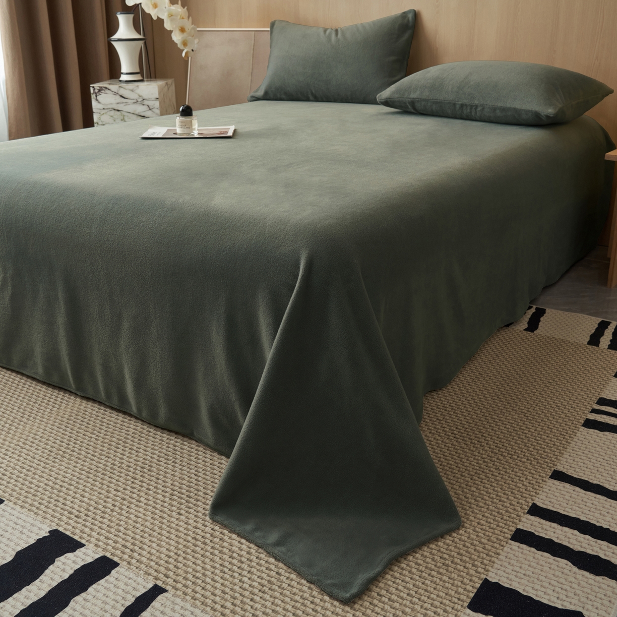 早晨家纺 2025新款牛奶绒纯色单床单 牛奶绒-高级灰