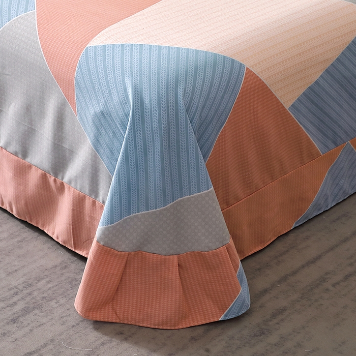 91家纺网 家纺一手货源 找家纺 晶缦家纺 2025叶语系·纯棉活性全棉磨毛单床单单品床单床单单件 炫彩