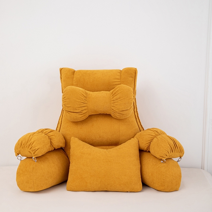 91家纺网 家纺一手货源 找家纺 （总）沐沐家纺 2026新款小羊绒蝴蝶结护腰靠背