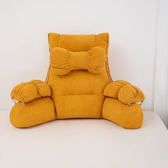 91家纺网 家纺一手货源 找家纺 （总）沐沐家纺 2026新款小羊绒蝴蝶结护腰靠背