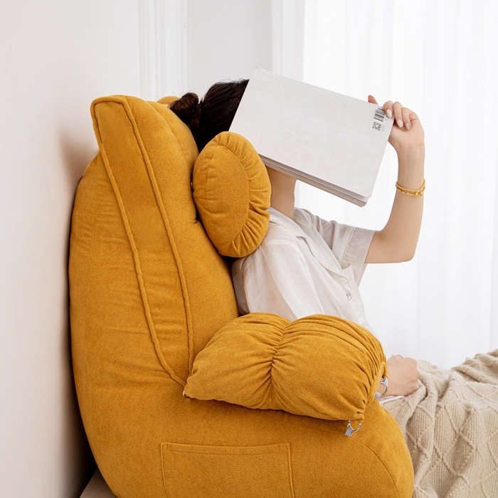 91家纺网 家纺一手货源 找家纺 （总）沐沐家纺 2026新款小羊绒蝴蝶结护腰靠背