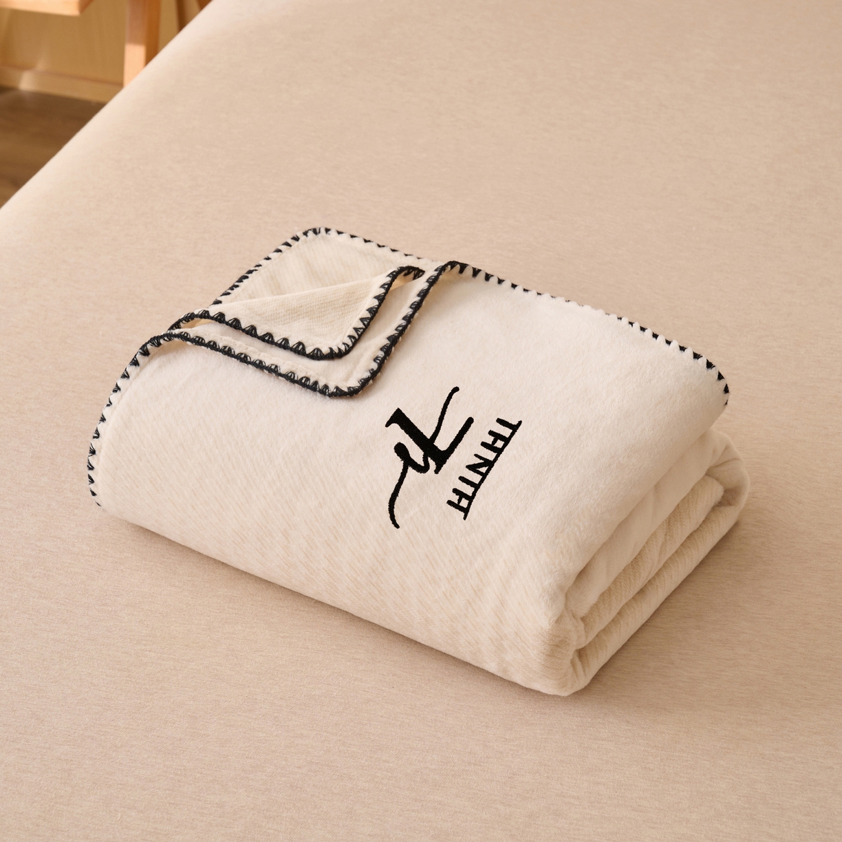 91家纺网 家纺一手货源 找家纺 早晨家纺 2025新款流星款高克重牛奶绒阳离子提花兔毛单床单 流星-奶白