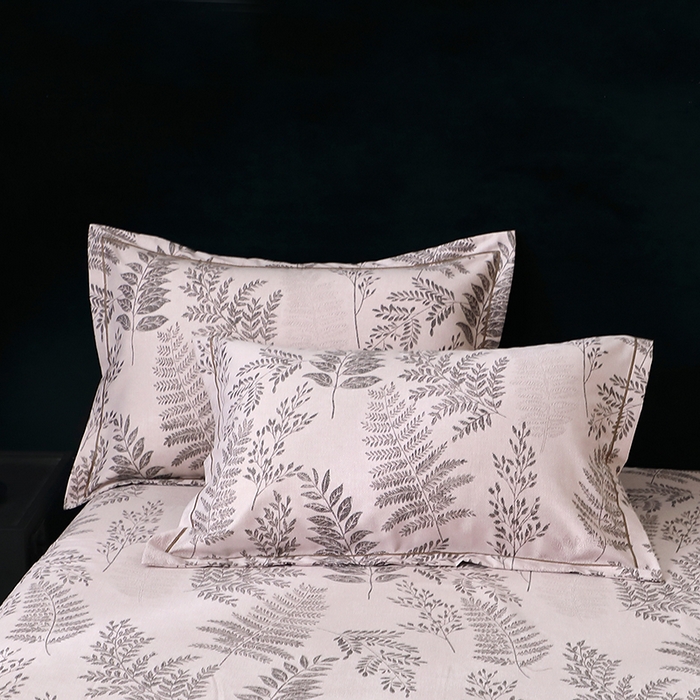 91家纺网 家纺一手货源 找家纺 （总）2025新款叶语系-加厚纯棉活性全棉磨毛枕套 印花保暖纯棉磨毛单品枕套单枕套单件一对装