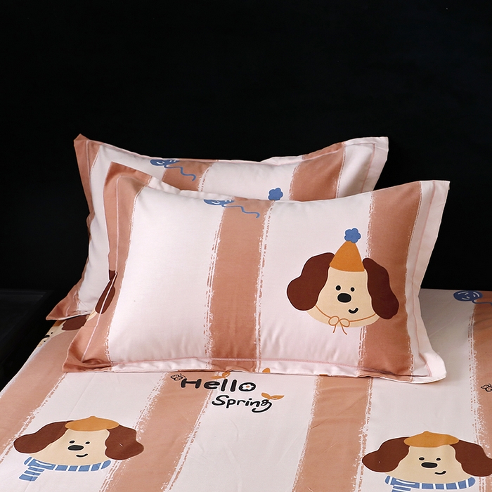 91家纺网 家纺一手货源 找家纺 （总）2025新款叶语系-加厚纯棉活性全棉磨毛枕套 印花保暖纯棉磨毛单品枕套单枕套单件一对装