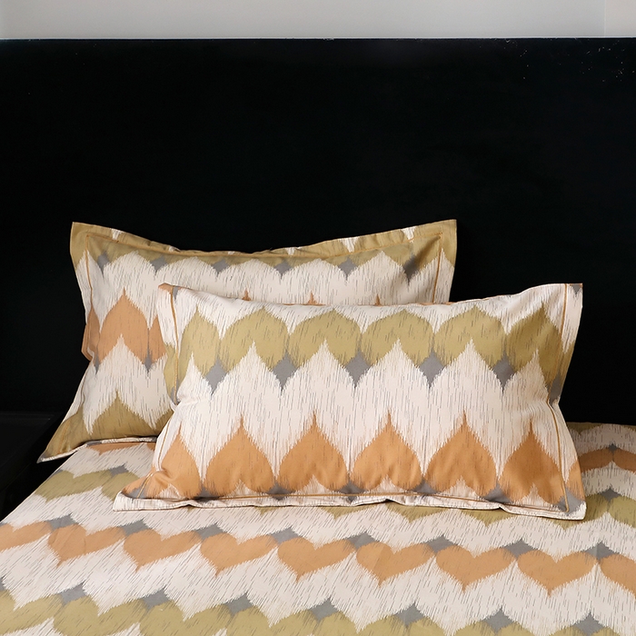 91家纺网 家纺一手货源 找家纺 （总）2025新款叶语系-加厚纯棉活性全棉磨毛枕套 印花保暖纯棉磨毛单品枕套单枕套单件一对装