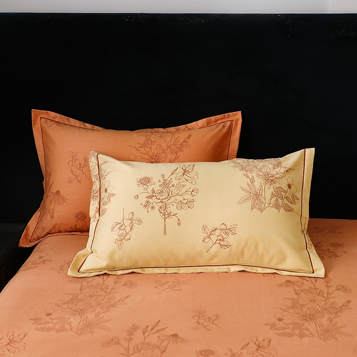 91家纺网 家纺一手货源 找家纺 （总）2025新款叶语系-加厚纯棉活性全棉磨毛枕套 印花保暖纯棉磨毛单品枕套单枕套单件一对装