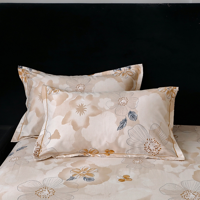 91家纺网 家纺一手货源 找家纺 （总）2025新款叶语系-加厚纯棉活性全棉磨毛枕套 印花保暖纯棉磨毛单品枕套单枕套单件一对装