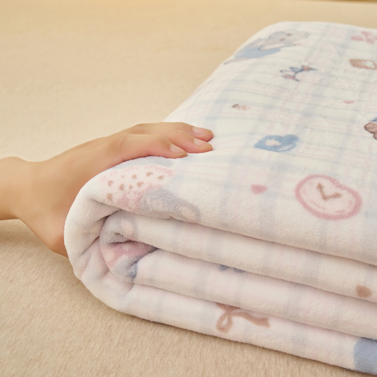 91家纺网 家纺一手货源 找家纺 （总）早晨家纺 2025新款卡通印花高克重牛奶绒印花单床单